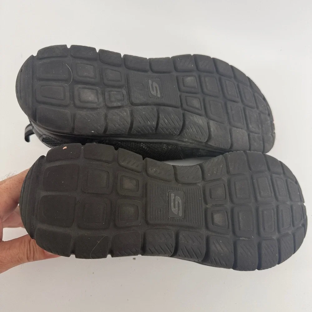 Skechers Lite-Weight Mens Black Athletic Training Walking Shoes 58848WR Size 10